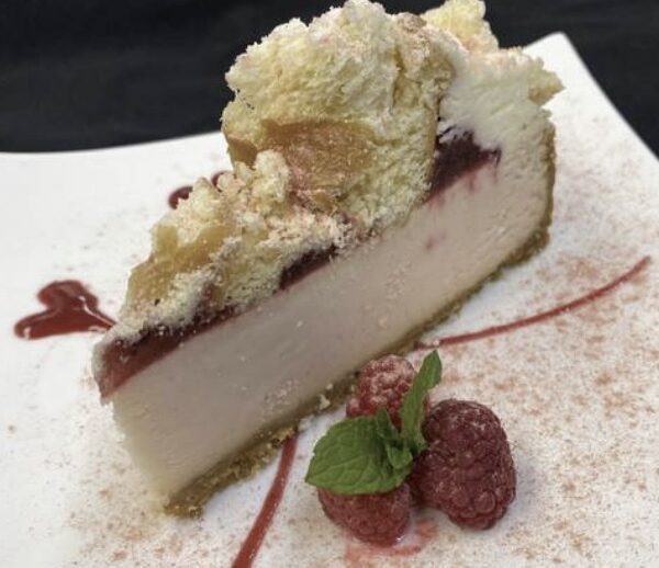 Cheesecake catering tray from ECB in Ridgewood, Queens